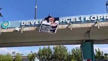 Devlet Bahçeli Köprülü Kavşağı'na 'Sinan Ateş' pankartı asıldı