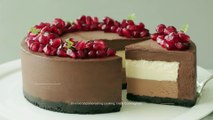 No-Bake & No-Gelatin Triple Chocolate Cheesecake Recipe