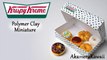 Krispy Kreme Donuts inspired miniature   Polymer Clay Tutorial