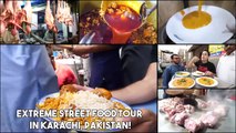 Street Food in Karachi - GOLDEN Chicken Biryani   HALEEM - Pakistani Street Food Tour of Karachi!