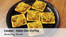 Canapes Recipe - Indian Chat Stuffing