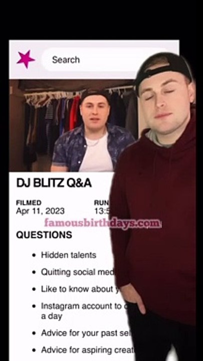 My Q&A with Famous Birthdays is OUT NOW! Full video at famousbirthdays.com