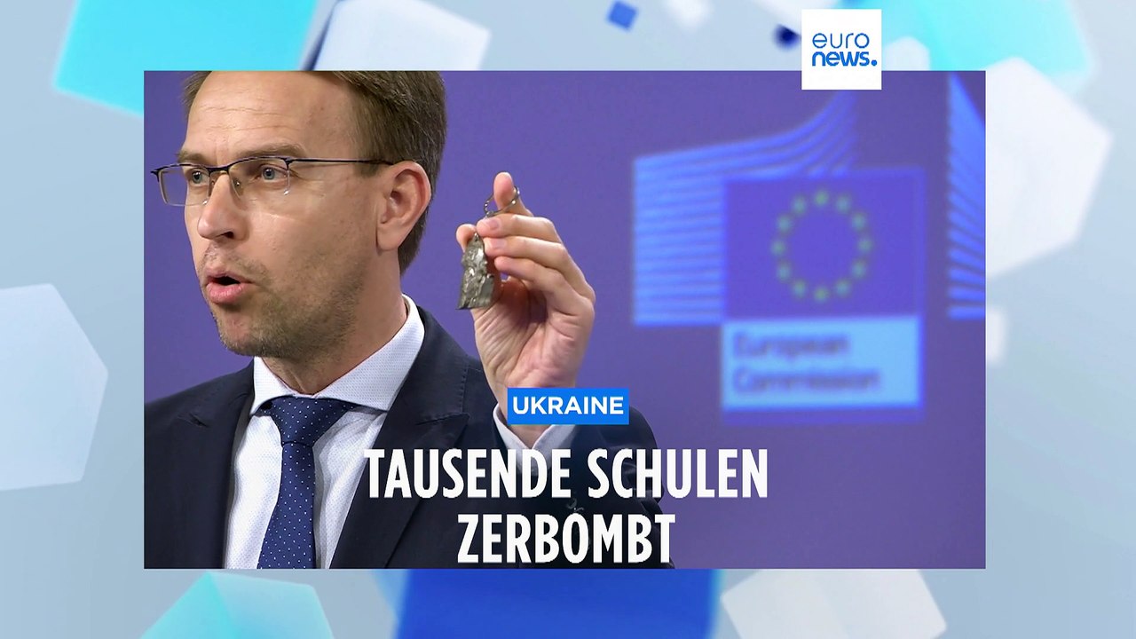 Ukrainische Kinder fertigen Schlüsselanhänger aus Bombensplittern