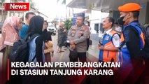Rel Kereta Api Amblas, Ribuan Pemudik di Stasiun Tanjung Karang Gagal Berangkat