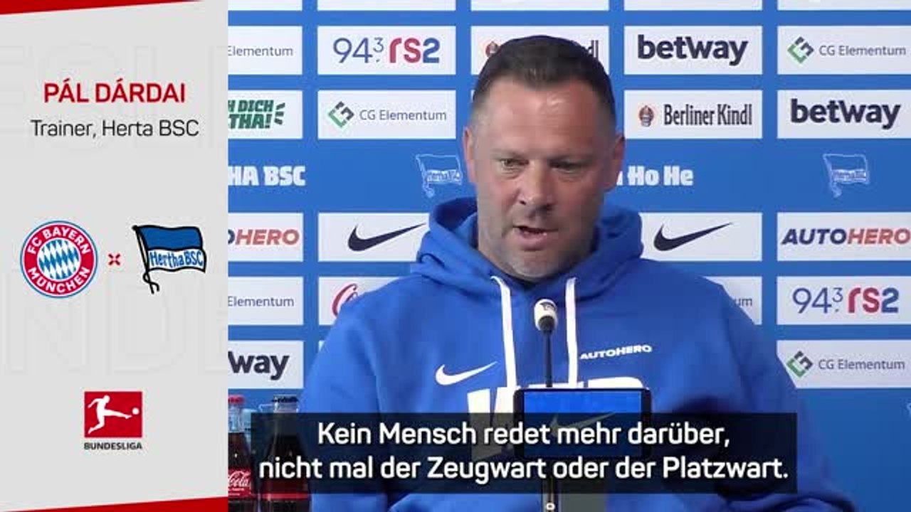 Dárdai: 'Nicht mal der Platzwart redet darüber'