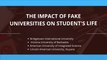 The Impact of fake universities on students Life