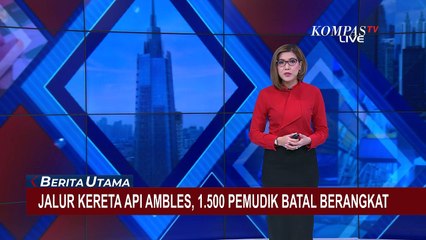 Jalur Kereta Api Ambles, 1.500 Pemudik Batal Berangkat di Stasiun Tanjungkarang Lampung