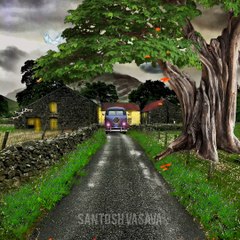 Old Bus in Village #shorts #reels #natural #animation#santoshvasava