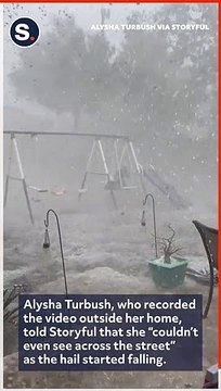 Hail Batters Yard as Severe Thunderstorms Hit East-Central Florida