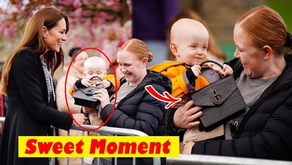 Sweet moment Kate Middleton lets young royal fan play with her handbag