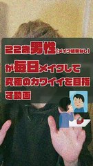 JPN DAY033 ,movie of a 22-year-old boy who puts on makeup EVERY DAY for the ultimate in cuteness