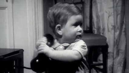 Resurfaced footage shows baby Prince Charles trying to phone mother Elizabeth
