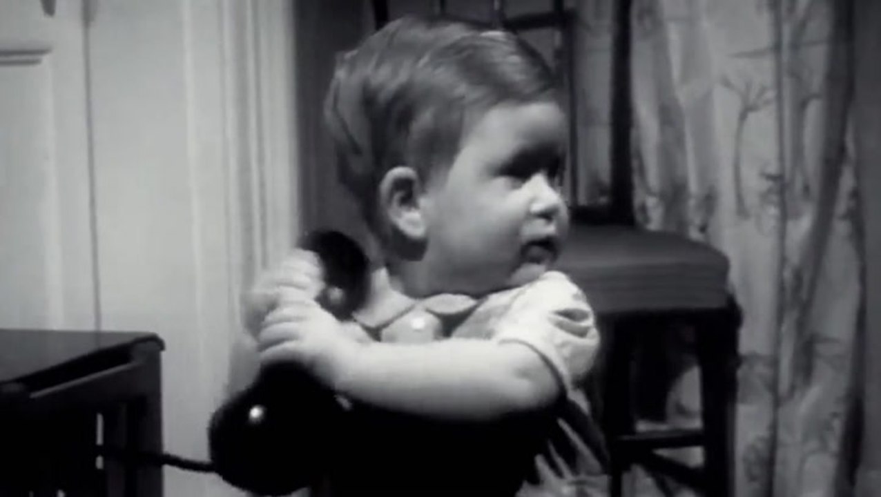 Resurfaced footage shows baby Prince Charles trying to phone mother Elizabeth