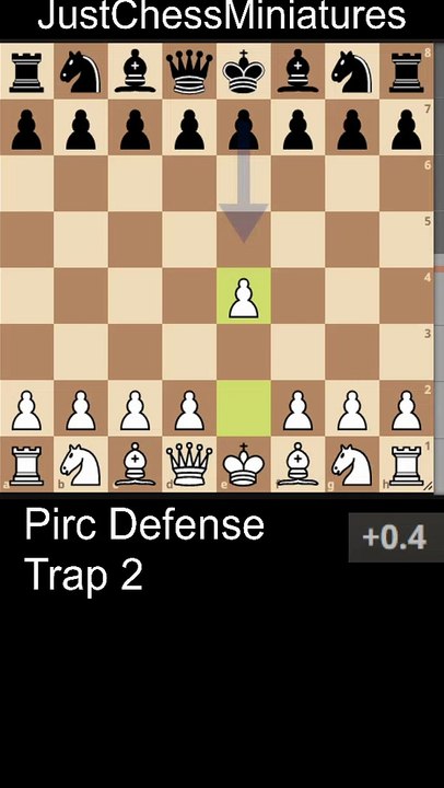 Pirc Defense. Trap 2