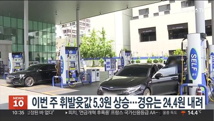 이번주 휘발윳값 5.3원 상승… 경유는 24.4원 내려