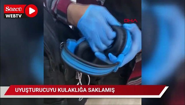 Yolcu otobüsünde yakalandı; uyuşturucuyu kulaklığa saklamış