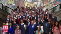 López Obrador se reúne con senadores y “corcholatas” de Morena en Palacio Nacional