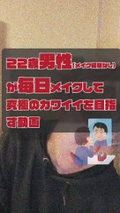 JPN DAY041 ,movie of a 22-year-old boy who puts on makeup EVERY DAY for the ultimate in cuteness