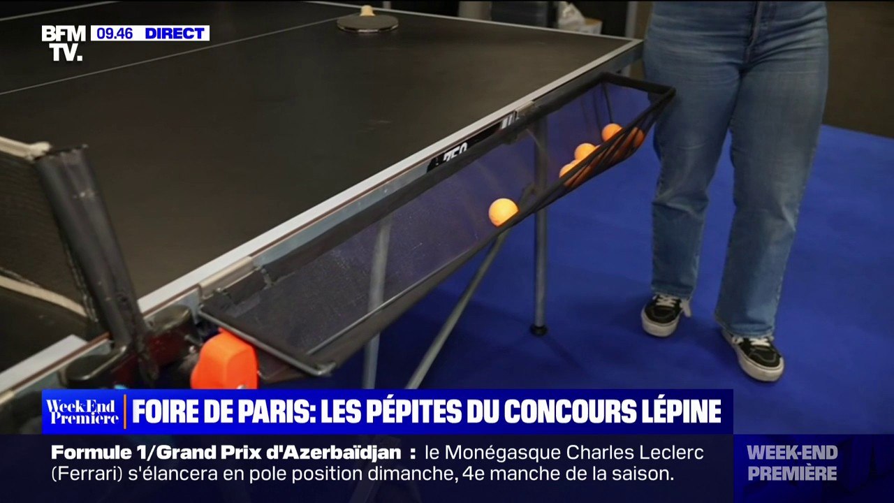 Concours Lépine: des gouttières pour tables de ping-pong pour éviter d'aller ramasser les balles