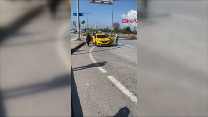 Kartal'da Taksicilerin Kavgası Kameralara Yansıdı