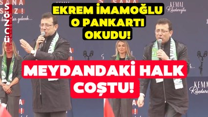 Ekrem İmamoğlu Giresun'da O Pankartı Okudu Meydandaki Halk Coştu!