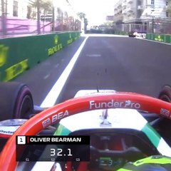 F2 2023 Baku Qualifying Bearman Onboard Pole Lap