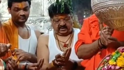 उज्जैन: बीजेपी के राष्ट्रीय महासचिव ने साधु संतो के साथ किए बाबा महाकाल के दर्शन
