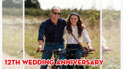 Prince William and Princess Kate share a romantic moment on their 12th wedding anniversary