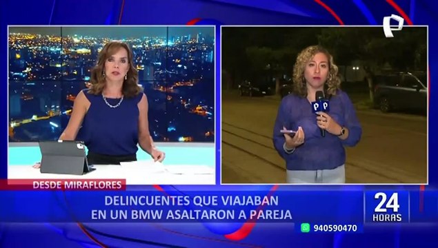 Miraflores: pareja es asaltada por delincuentes que iban a bordo de moderna camioneta