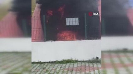 Stadyumda korkutan yangın