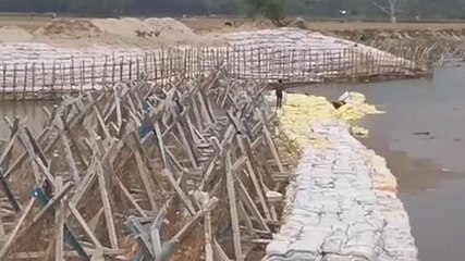 पूर्णिया: ग्रामीणों ने कटाव निरोधी कार्य में अनियमितता का लगाया आरोप