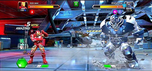 Ironman fighting with Apocalypse 