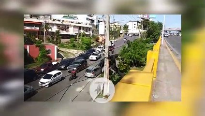 NUEVO CIERRE DEL PUENTE DUARTE PROVOCA CONGESTIÓN VIAL Y POCOS HOMBRES TRABAJANDO