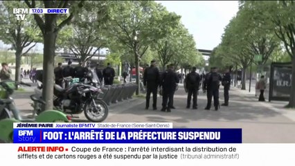 Emmanuel Macron à la finale de la Coupe de France: l'arrêté anti-manifestation suspendu autour du Stade de France