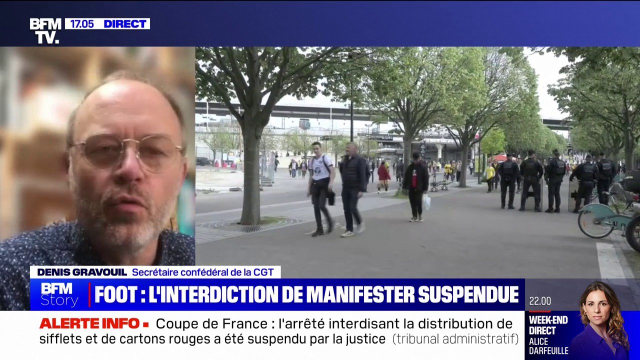 Annulation de l'interdiction de rassemblement autour du Stade de France: "C'est une victoire et une de plus", se réjouit le syndicaliste Denis Gravouil (CGT)
