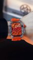 Amazing Apple watch ⌚ Transparent Case & orange colour strap So cool 