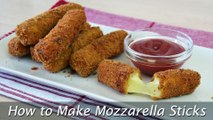 How to Make Mozzarella Sticks - Homemade Fried Mozzarella Cheese Sticks Recipe