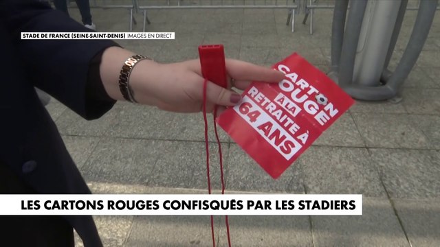 Les cartons rouges confisqués par les stadiers