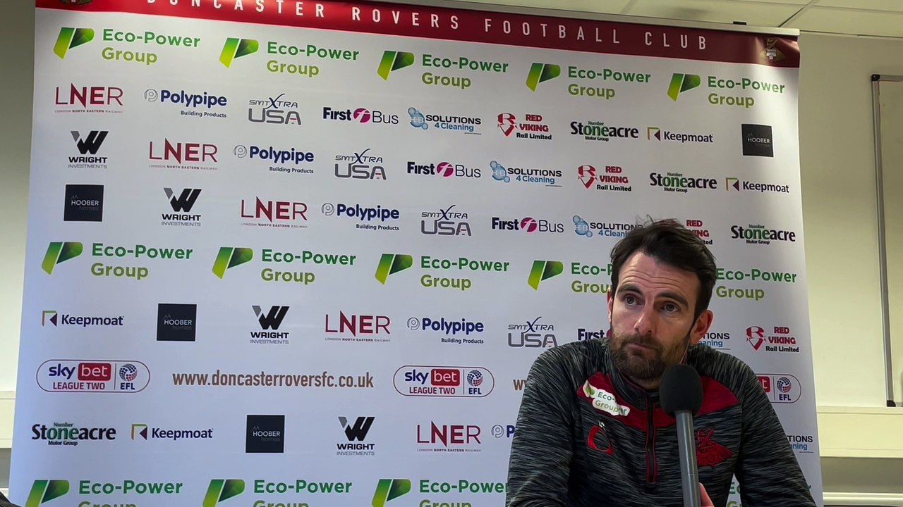 Doncaster Rovers boss Danny Schofield on Eco-Power Stadium atmosphere