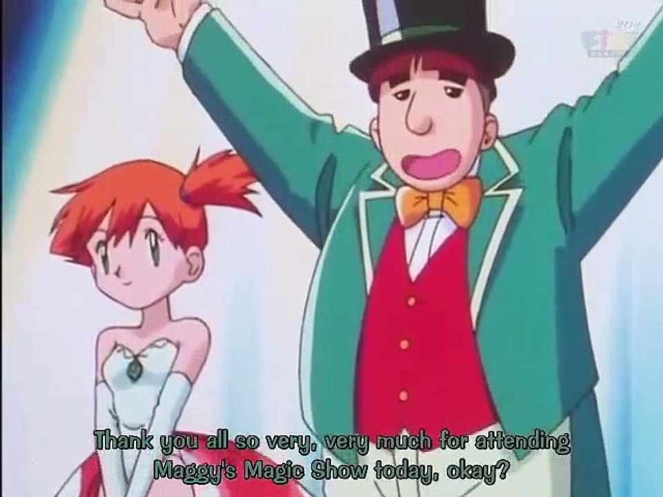 Pokémon Indigo League Episode 43 The March of the Exeggutor Squad: Misty's Goldeen outfit scenes (Japanese version, English sub)