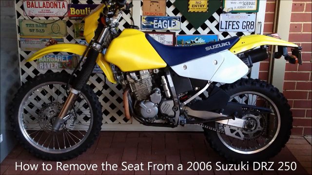 How to Remove the Seat From a 2006 Suzuki DRZ 250