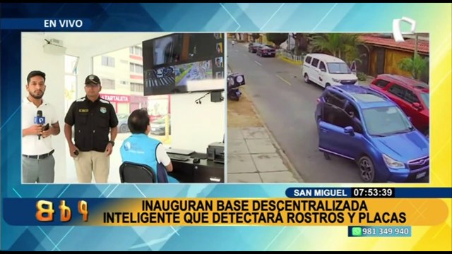 San Miguel: inauguran base descentralizada inteligente que detecta rostros y placas