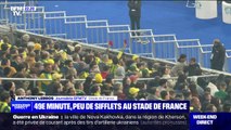 Finale de la Coupe de France: des cartons rouges bandits et quelques sifflets entendus dans le Stade de France, à la 49e minute du match