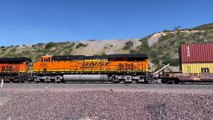 BNSF 6261 Leads Westbound Monster Stack Train passes through Blue Cut CA