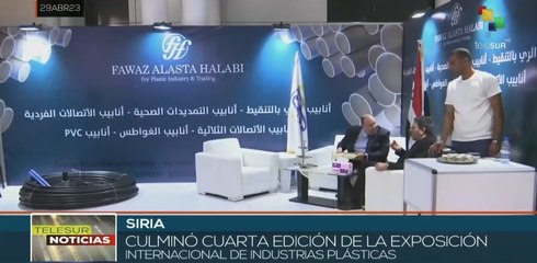 Exposición Internacional de Industrias Plásticas culmina en capital siria