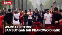 Begini Histeris Warga Sambut  Kedatangan Ganjar Pranowo di GBK