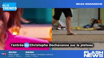 Titre paraphrasé : Léa Salamé sous le choc : Christophe Dechavanne fait une entrée rock'n'roll, une bourde monumentale.