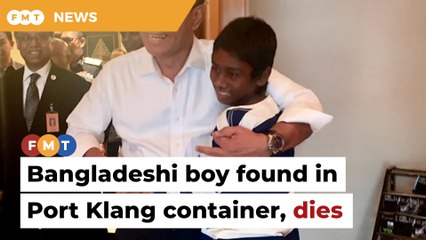 Bangladeshi boy found in container, dies