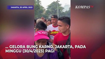 Antusias! Ganjar Diserbu Warga Saat Berolahraga di GBK
