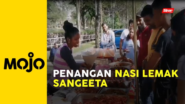 Orang ramai beratur panjang nak beli nasi lemak Sangeeta